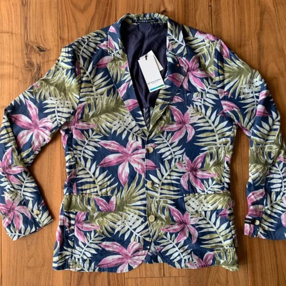 Scotch & Soda PALM TREE M Single-breasted Blazer Cool Palm Springs coolest dad